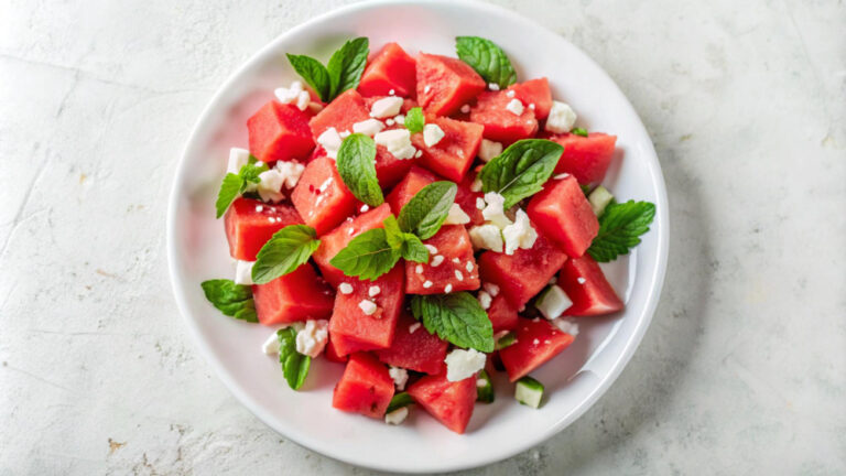Insalata di anguria e feta: l’abbinamento che sembra strano ma conquista al primo assaggio